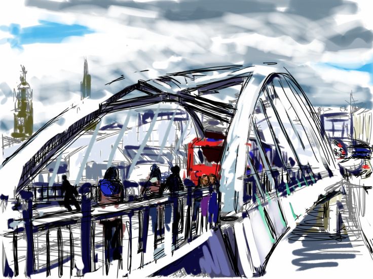 Tram over Park Square Roundabout